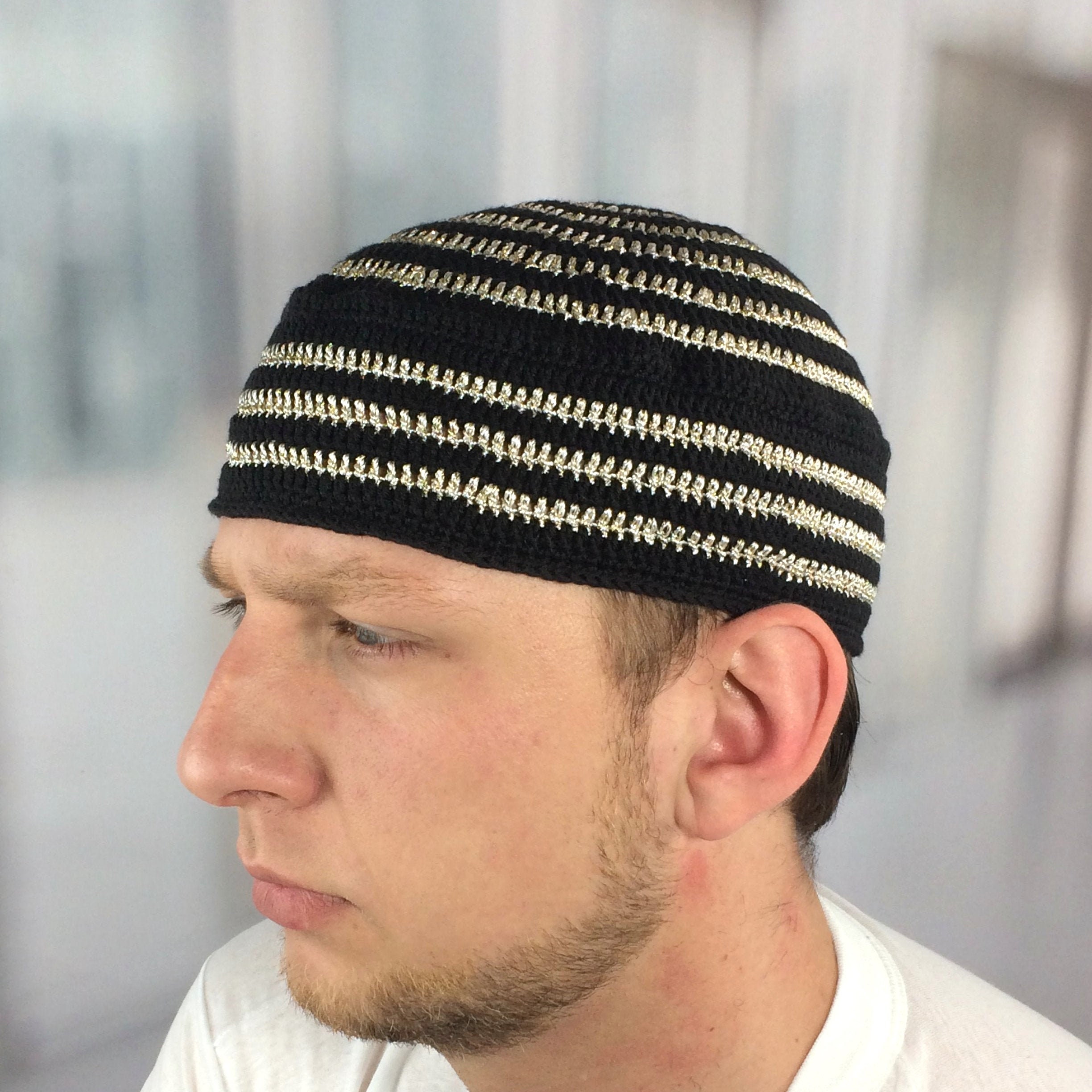 Large kufi hat mens Custom skull cap for men Stretch kufi 60 Etsy