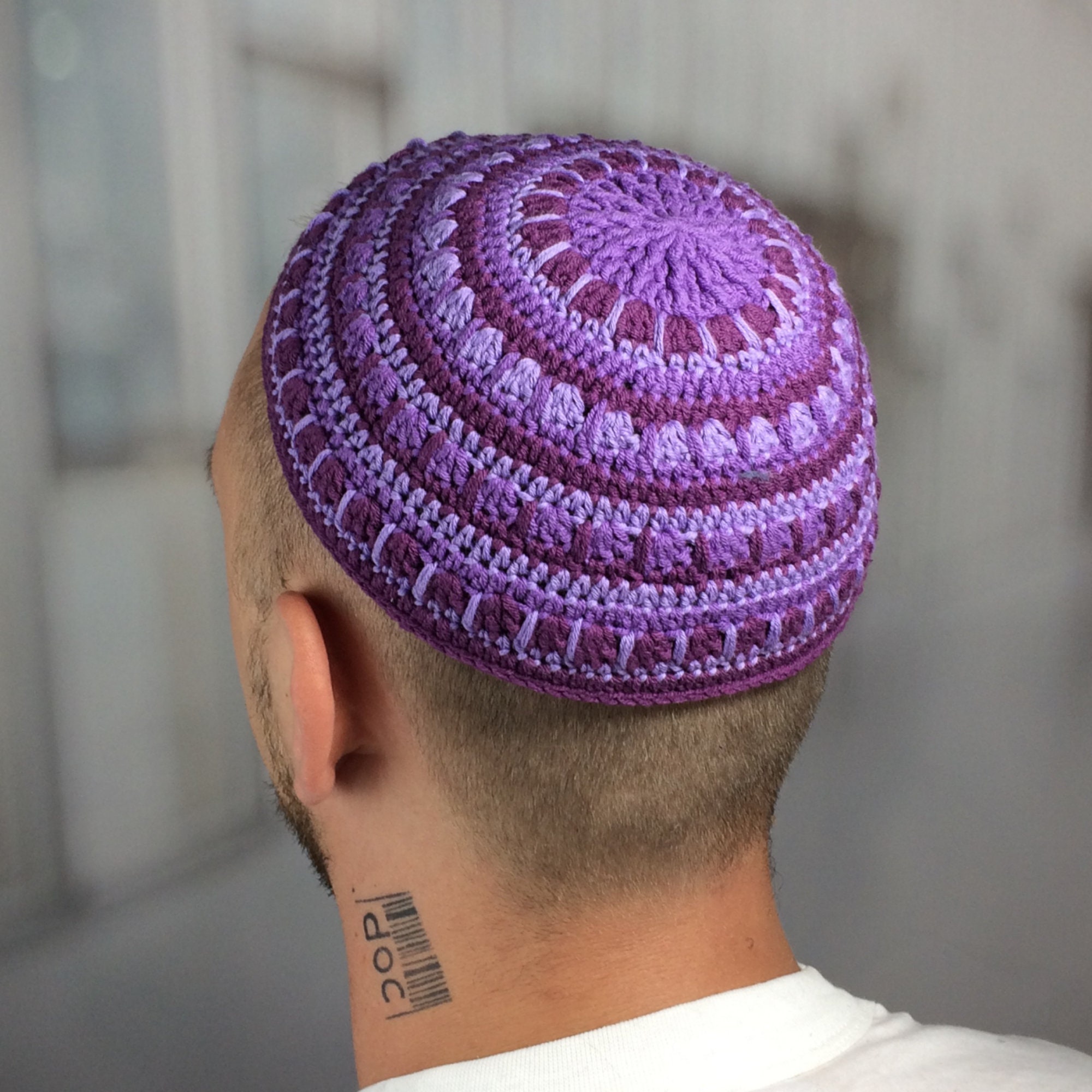Frik Kippah Large Knit Kippah Custom Crochet Kippot Vs Etsy Canada