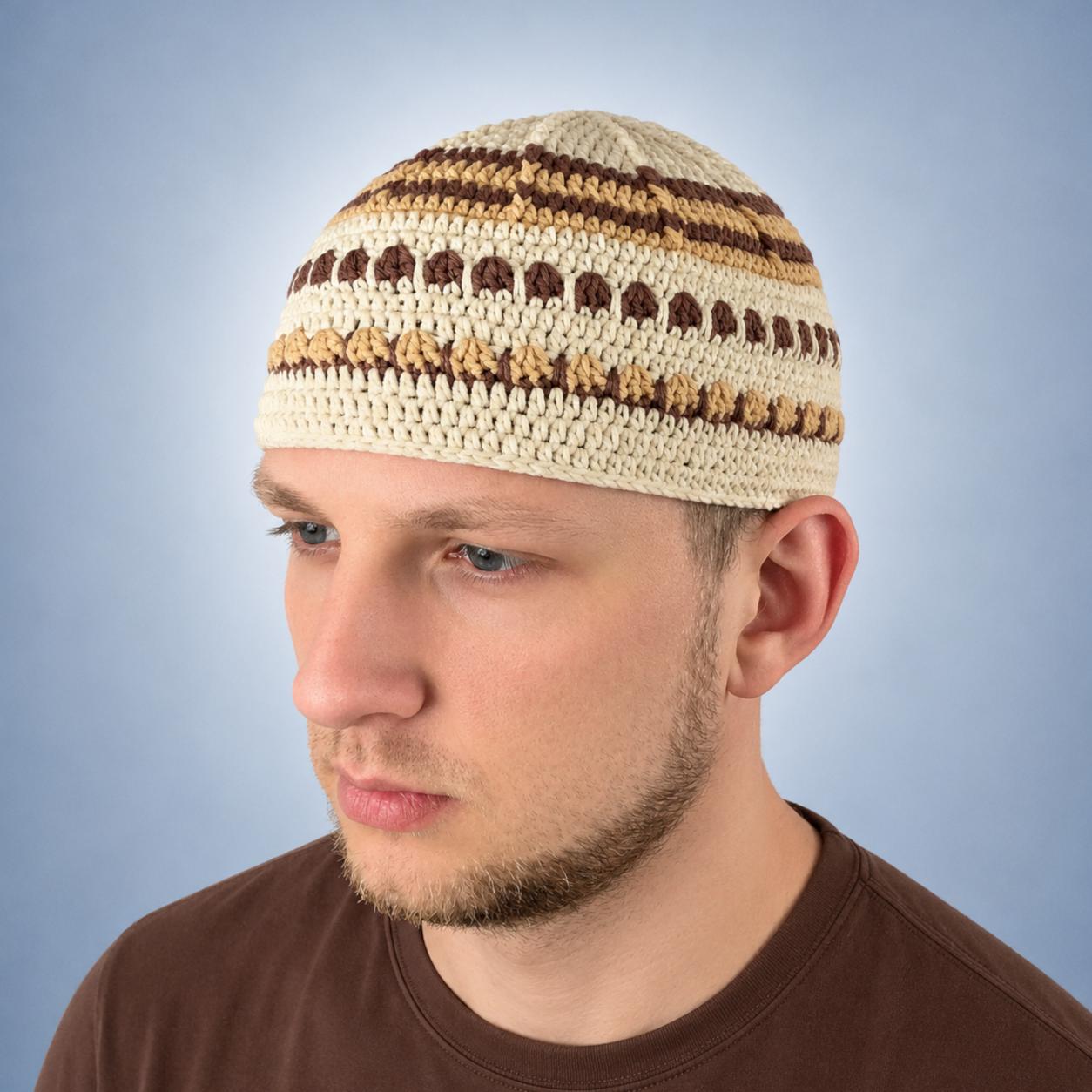 Kufi Retro Jazz Musician Hat Joe Zawinul Inspired Crochet Skullcap