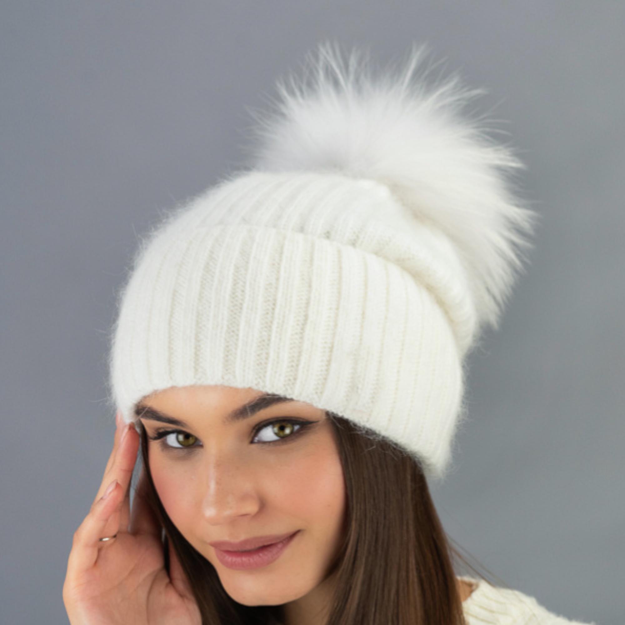 Agora rabbit hair wool blend cream/winter white hat Angora Beige One Size Hats for Women for sale | eBay main image 3