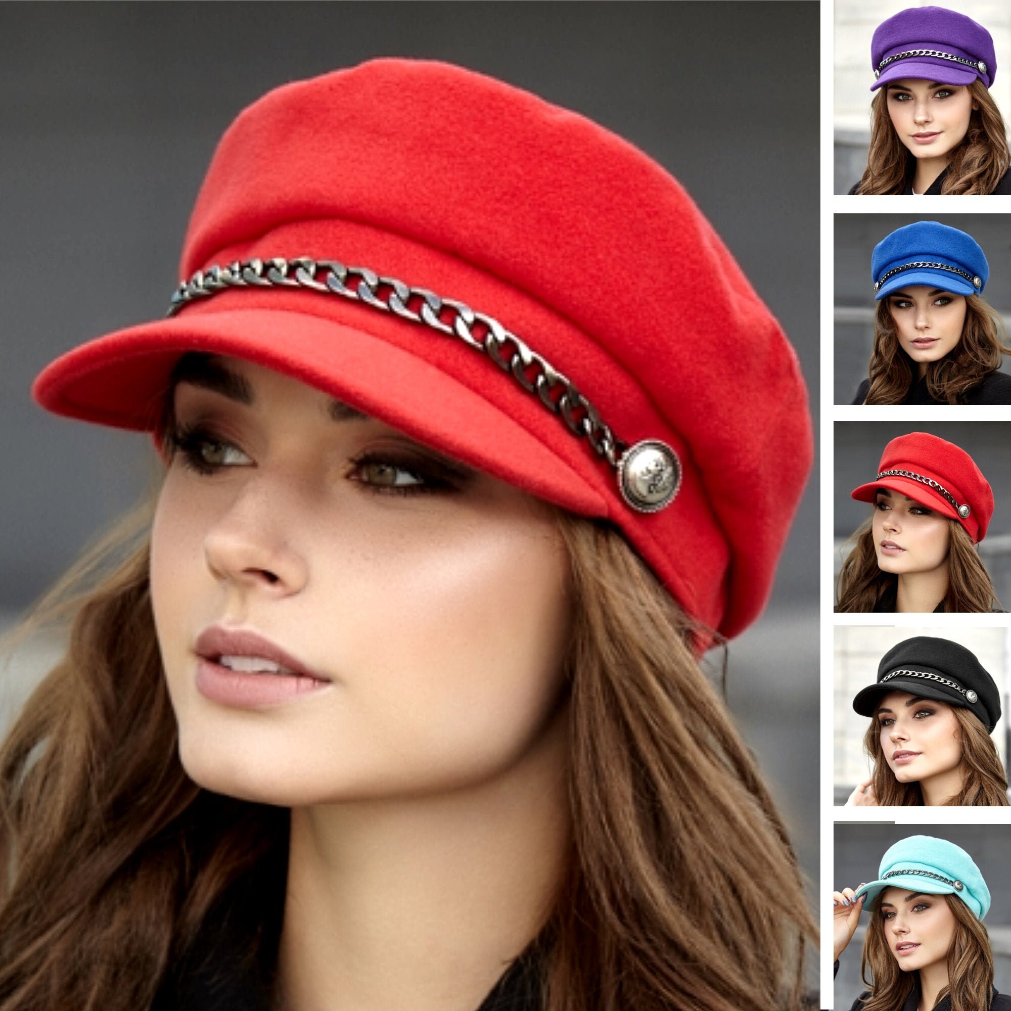 Cashmere baker hat women Newsboy cap Greek fisherman hat Etsy