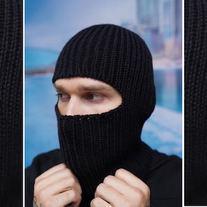 Knit Wool Balaclava: Winter Ski Mask, Face Mask for Men