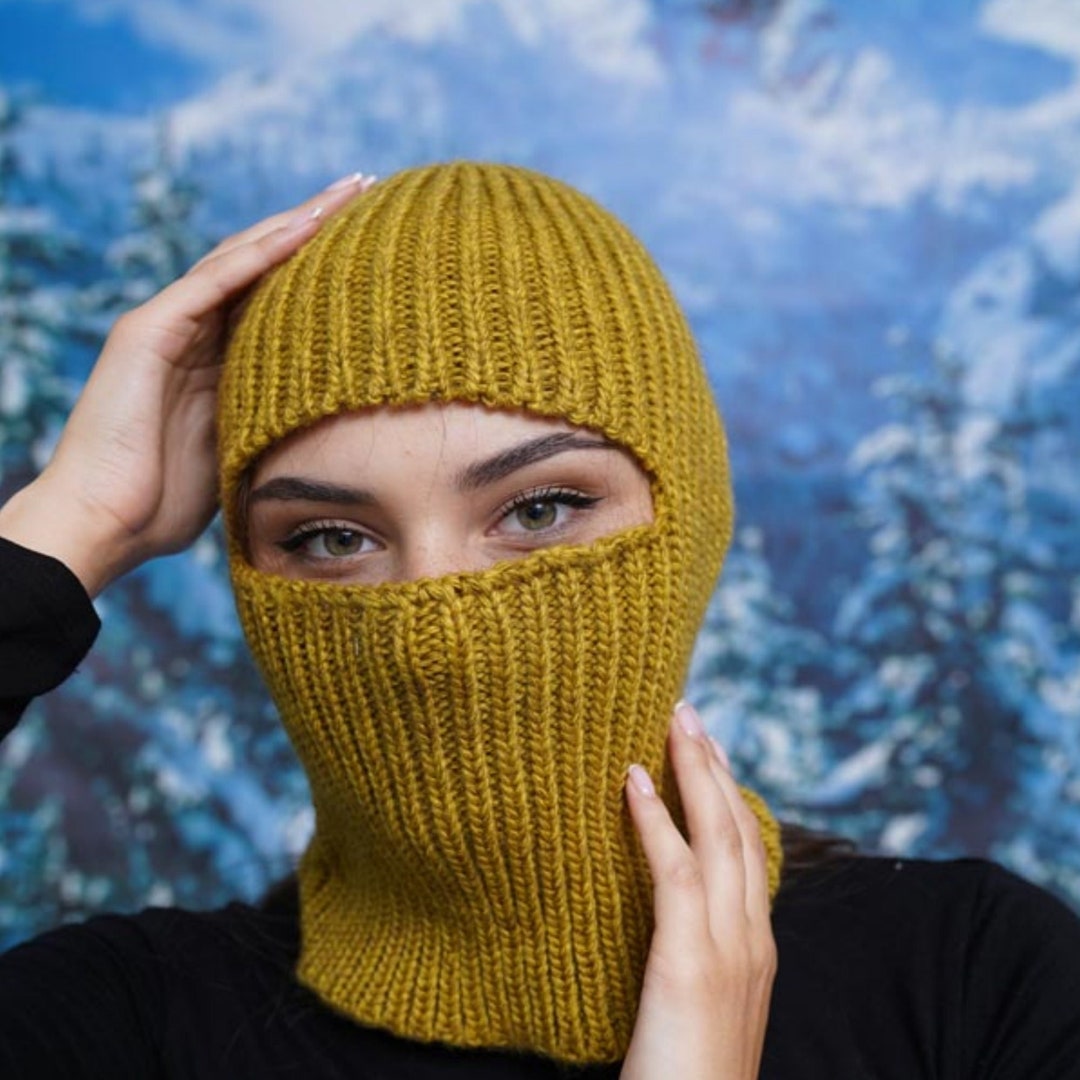 Knit Balaclava Hat Mens Balaclava Face Mack Knitted Balaclava Military ...