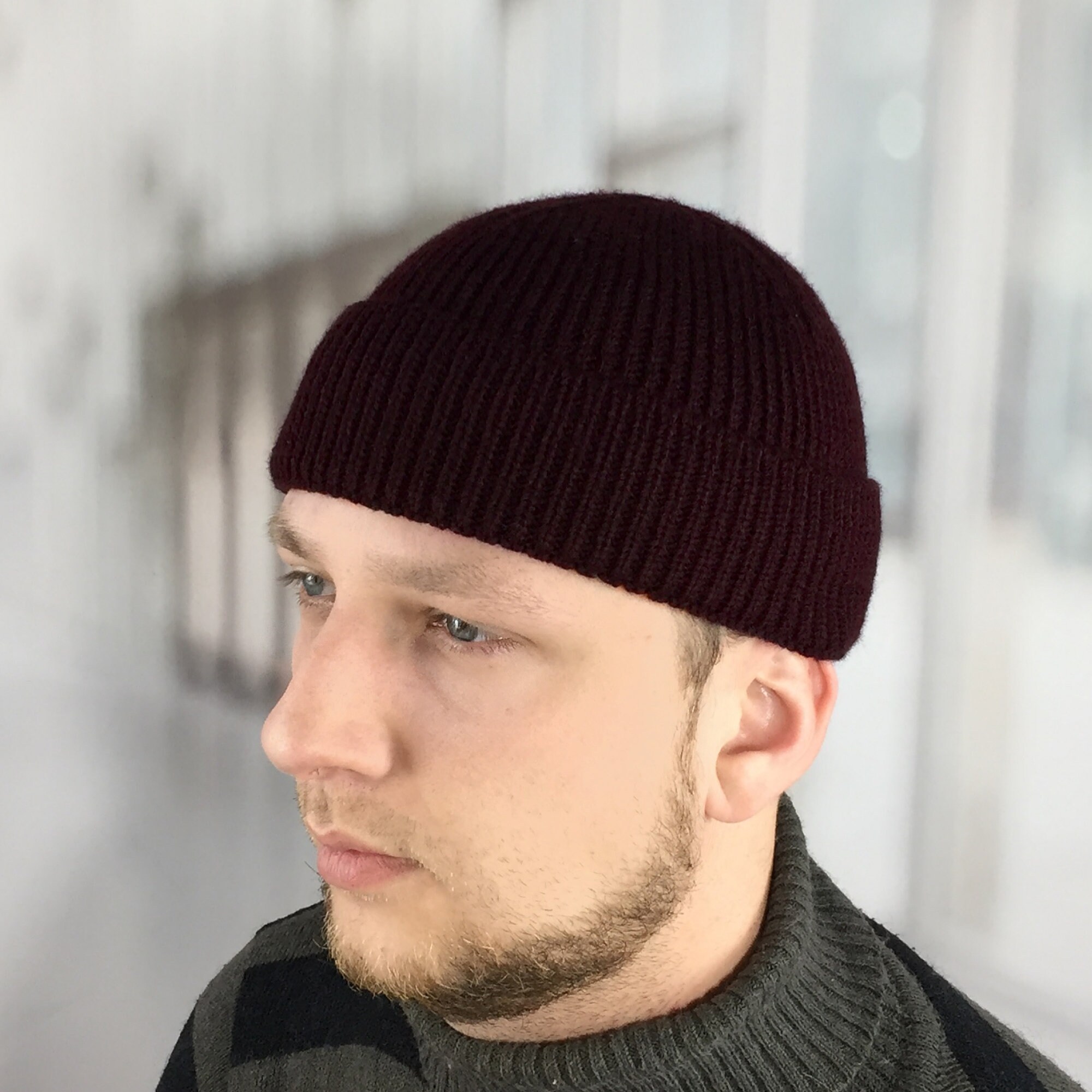 Green Fisherman Beanie Hat Crochet 