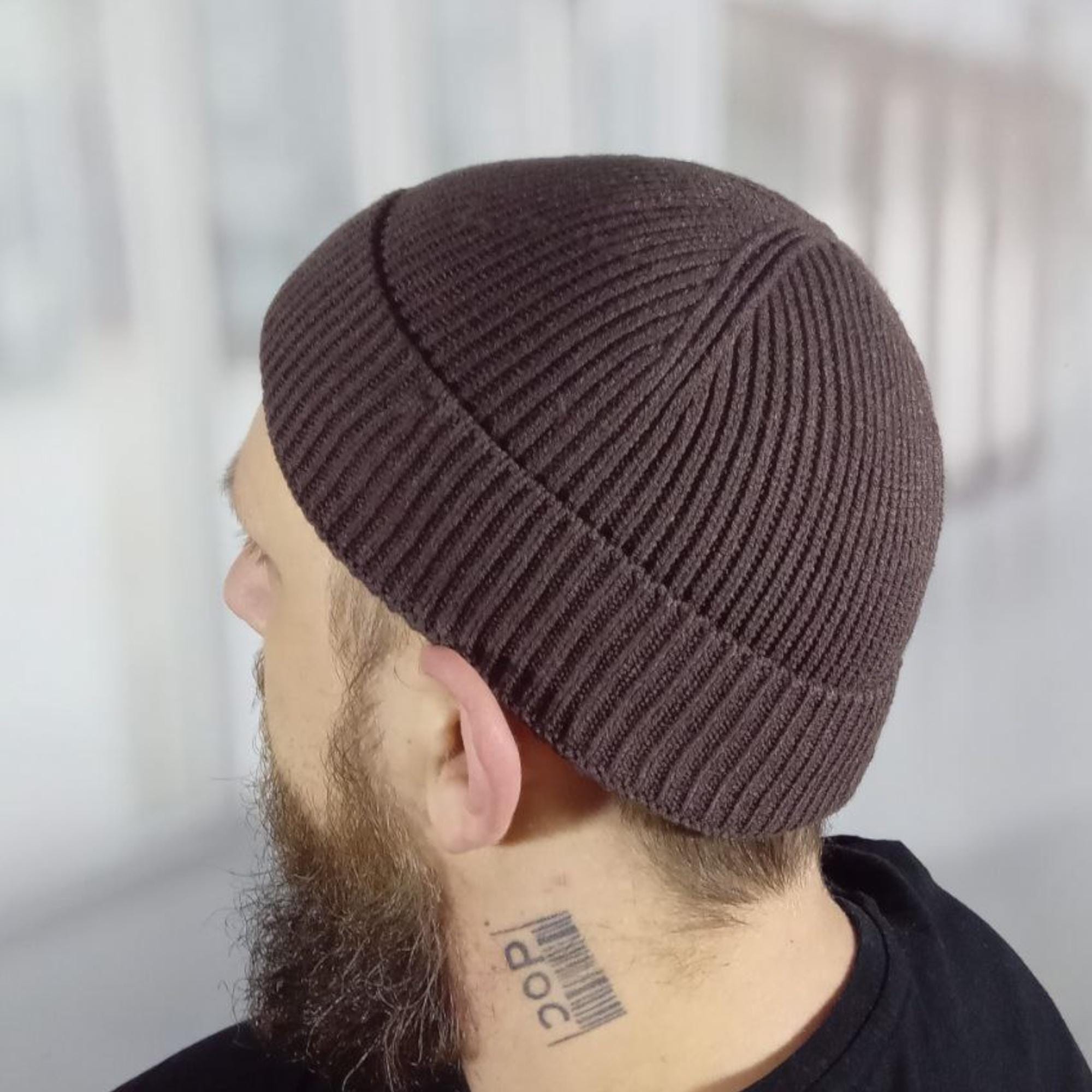 Merino Wool Fisherman Beanie Classic Warm Winter Knit Hat Unisex Versatile Blank 100% Merino Wool Short Fisherman Beanie Wholesale - 1281 - main image 3