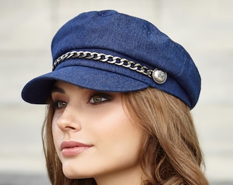 Vegan Organic Cotton Newsboy Cap: Women's Fiddler Hat