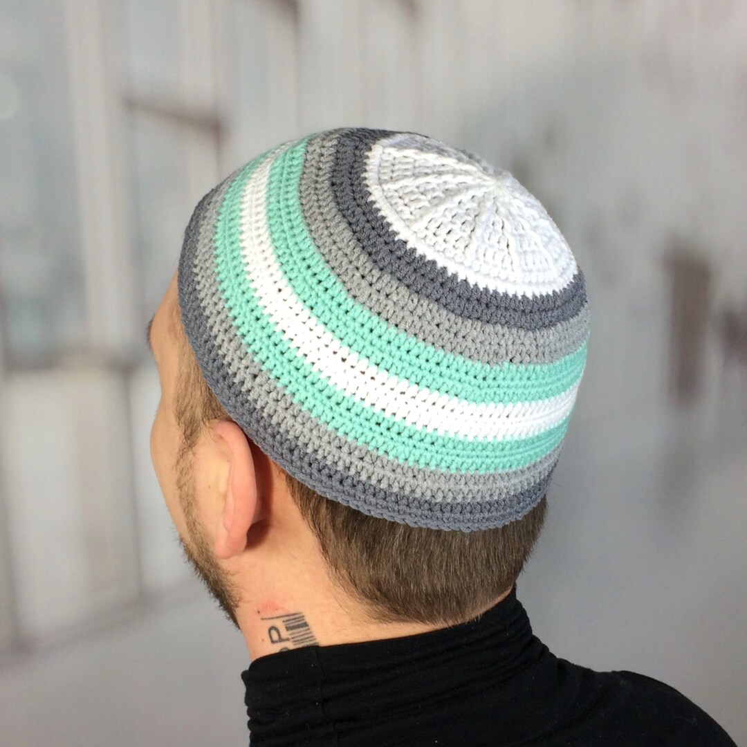 Custom Crochet Beanie Men Demiboy Flag Pride Hat LGBTQ Rainbow Beanie