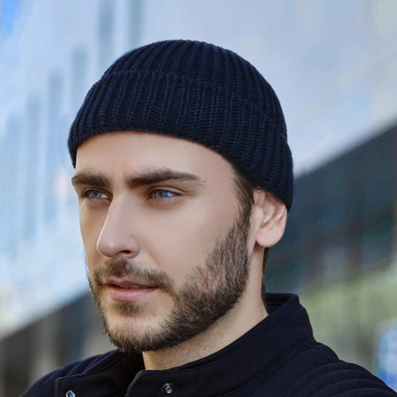 Fisherman Beanie Above Ear: Short Knitted Dockers Hat - Etsy