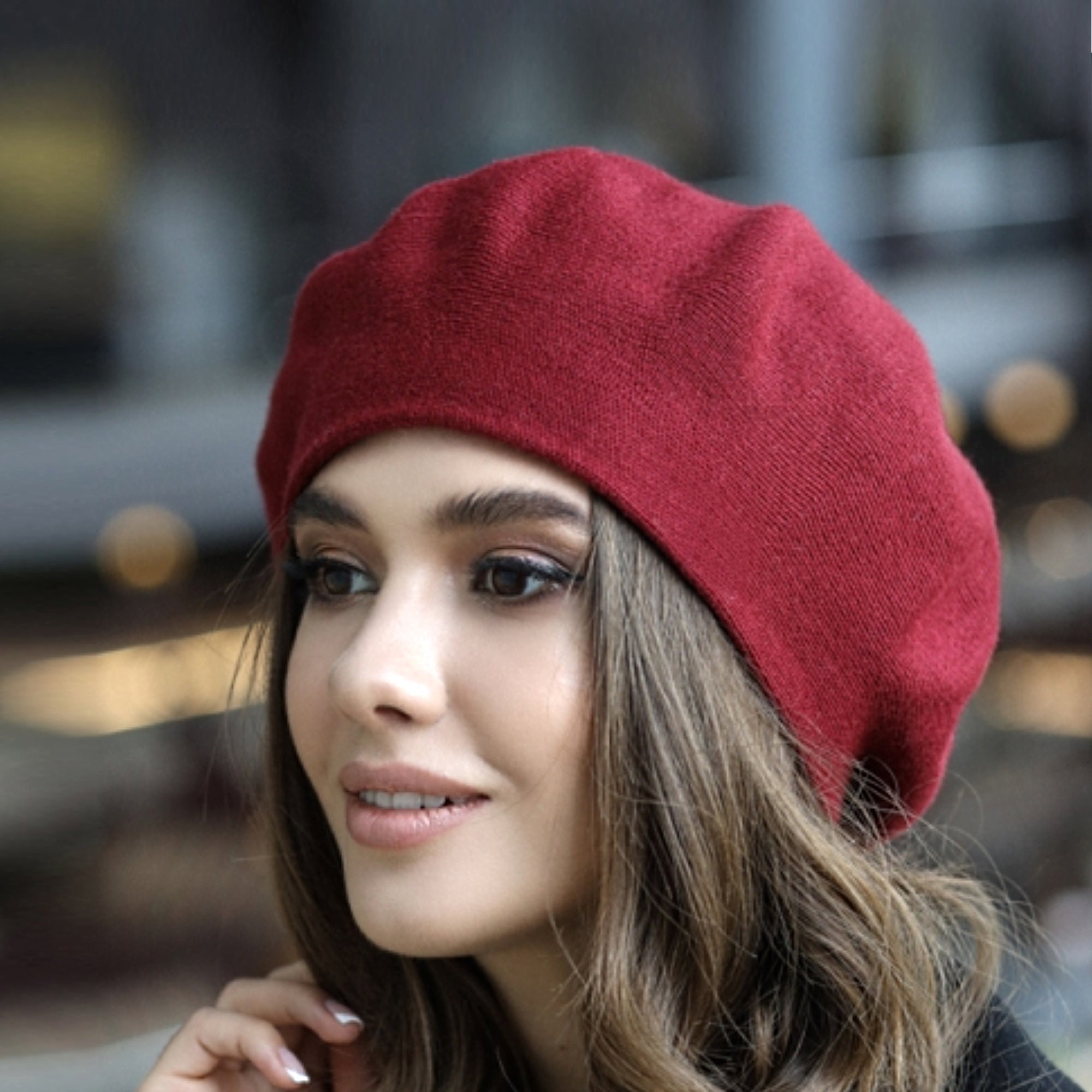 3769 Alpaca Wool Berets For Women Winter French Beret Hats Stylish Beretta Amazing Quality Patterned Alpaca Wool Beret Knitted Headwear  main image 2