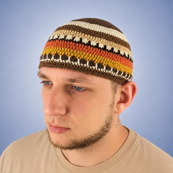 Kufi Retro Jazz Musician Hat Joe Zawinul Inspired Crochet Skullcap