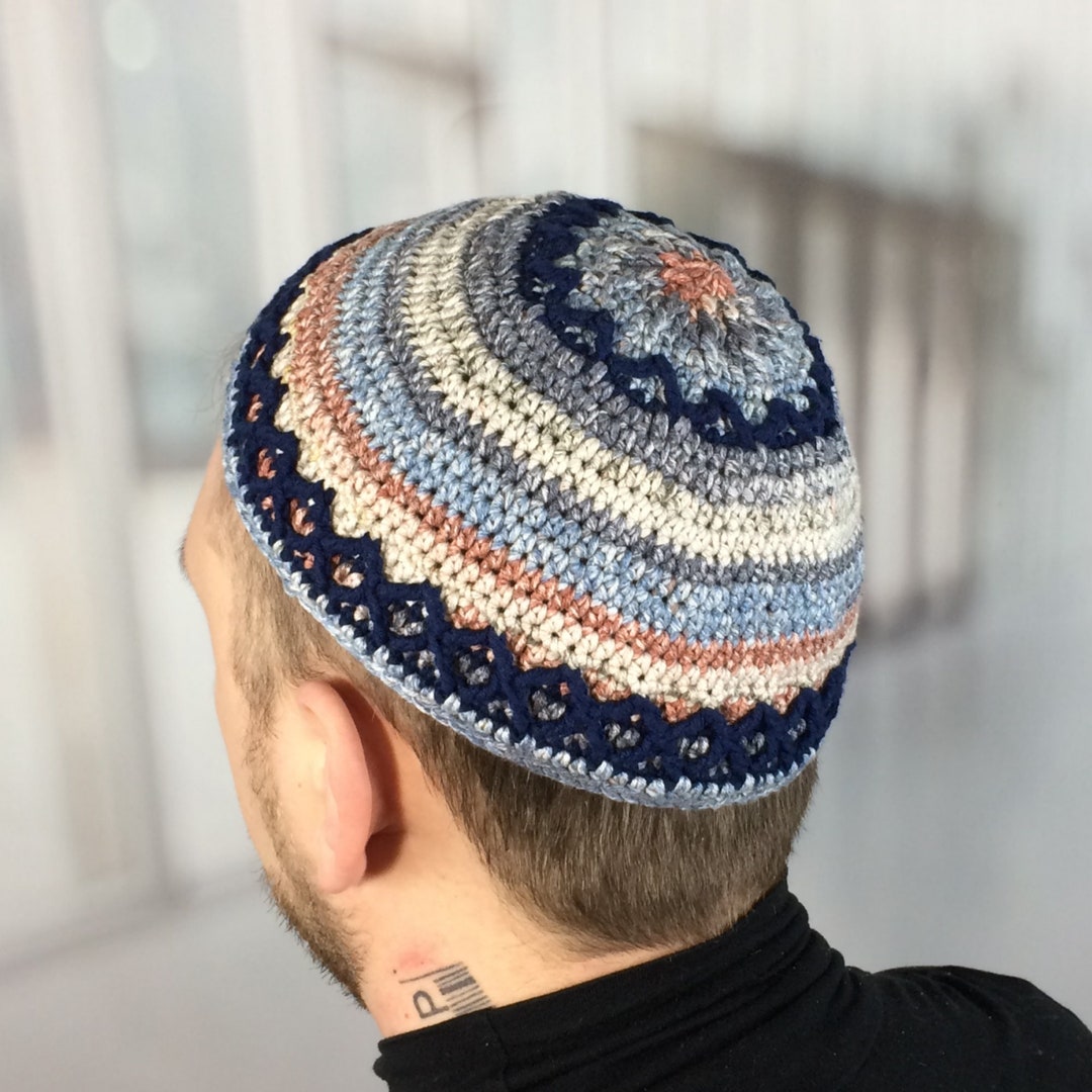 Frik Kippah XXL Large Knit Kippah Custom Crochet Kippot Vs Etsy