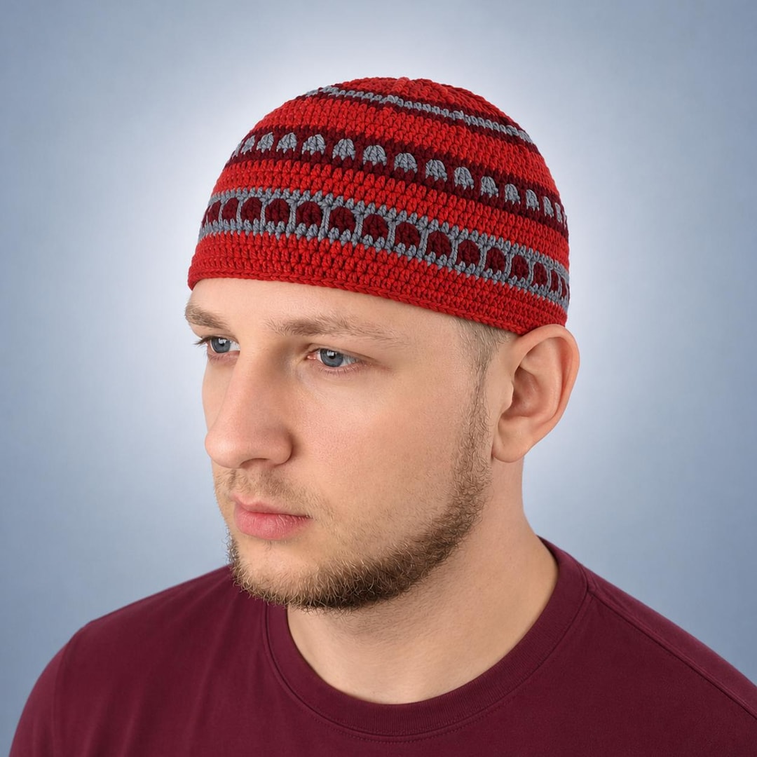Fisherman Beanie for Men, Crochet Colorful Skullcap, Jazz Musician