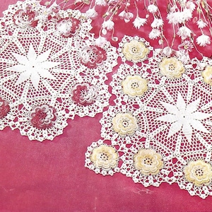 アレグロ ドイリー かぎ針編み 図の説明 印刷可能な PDF ヴィンテージ