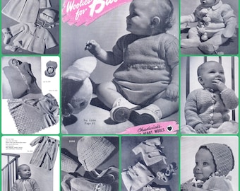 The spool c. 1945 29 Babies Book Crochet Knit Pattern File PDF 0047
