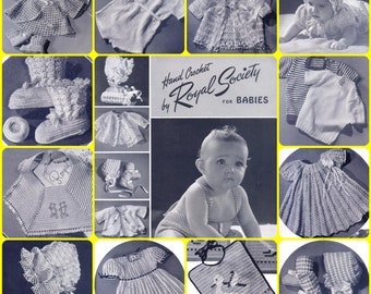 Royal Society c. 1948 31 Babies Book Crochet Pattern File PDF 0048