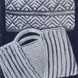 Clarks 57 1950s 39 Projects Bags Crochet Knit Pattern Book PDF 0166 image 10