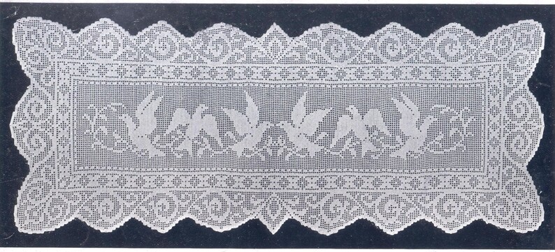 Kirchmaier 4 c.1915 Filet Crochet Book Pattern PDF 0025 Bild 7