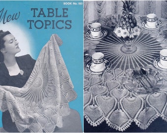 Spool No. 185 c.1942 19 Table Topic Crochet Book File PDF 0116