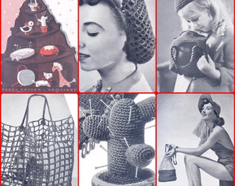 Spool #134 c.1939 17 Knick Knacks Crochet Book Pattern PDF 0012