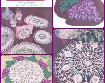 American #100 c. 1953 11 Doilies Crochet Book Pattern File PDF 0009