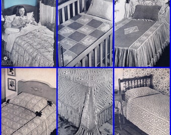 American #34 c. 1944 12 Bedspreads Crochet Pattern Book PDF 0177