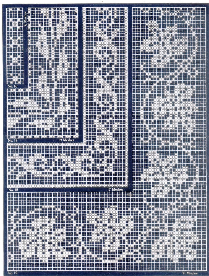 Kirchmaier 4 c.1915 Filet Crochet Book Pattern PDF 0025 Bild 6