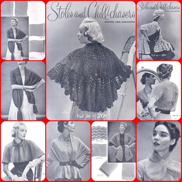 Bernhard #26 c.1951 17 Stoles Chill Chaser Crochet Book File PDF 0103