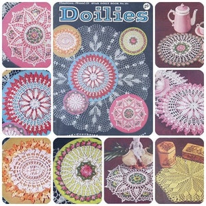 American #151 1950s 18 Doilies Crochet Vintage Book Pattern PDF 0117