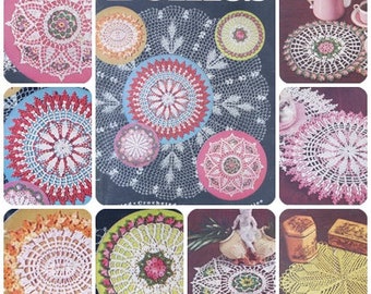 American #151 1950s 18 Doilies Crochet Vintage Book Pattern PDF 0117
