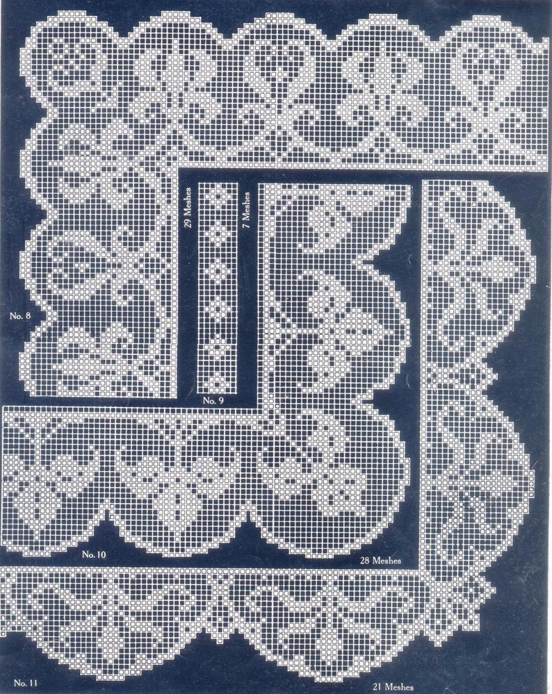 Kirchmaier 4 c.1915 Filet Crochet Book Pattern PDF 0025 Bild 4