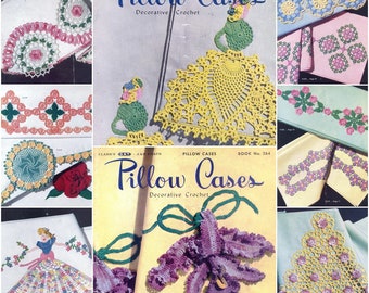 Clarks #264 c. 1950 12 Pillow Projects Crochet Pattern Book PDF 0140
