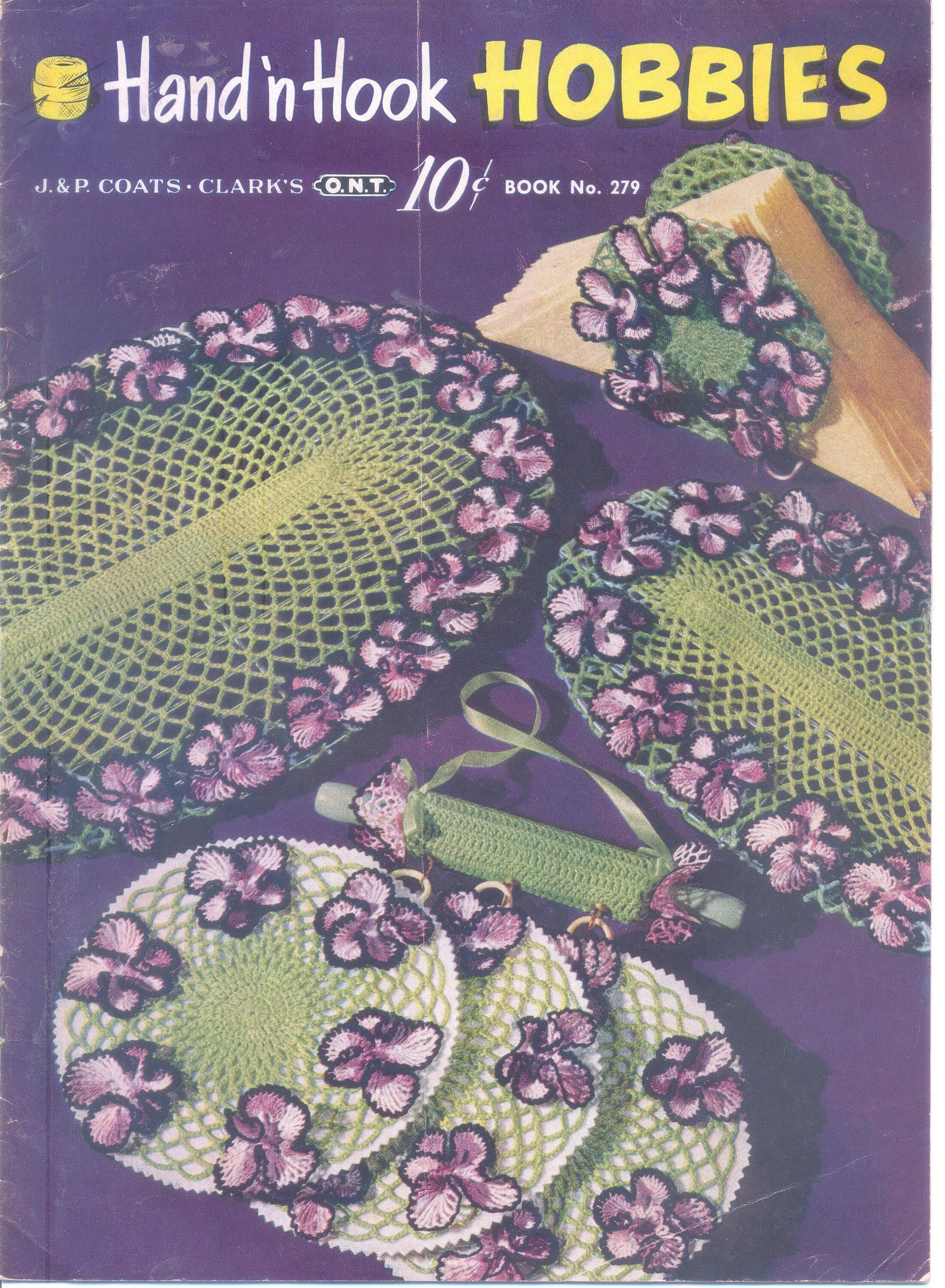 J&P #279 1950s 15 Doilies Endings Crochet Book Pattern PDF 0018