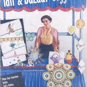 Star #74 1950s 14 Doilies Pillow case Crochet Book Pattern PDF 0021