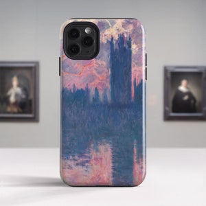 Claude Monet "The Houses of Parliament" Art iPhone 11 Pro case iPhone 14 Plus case iPhone SE 2020 case Phone case iPhone Xr X etc. PC-CMO-31