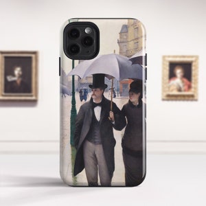 Gustave Caillebotte "Paris Street, Rainy Day" Fine Art iPhone 12 case iPhone 11 Pro case iPhone 13 case iPhone Xr SE Phone case. PC-GCA-01