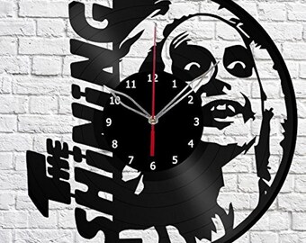 Horloge Vinyle Horloge vinyle réalisée sur un véritable disque LP 33 tours "THE SHINING"