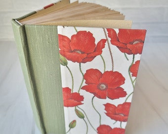 Poppy Paper, Handmade Journal, Unlined Paper (Tea Stained)