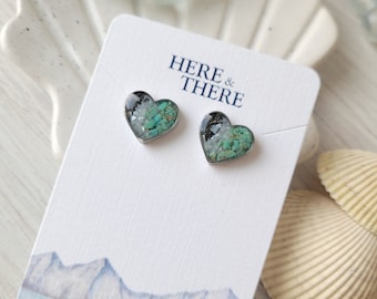 Homer, Alaska Sand Heart Earrings