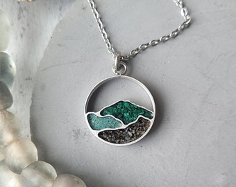 Alaska Mountain Necklace, You Pick the Alaska Sand or Glacier Silt