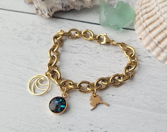 Nome, Alaska Sand Bracelet in Gold