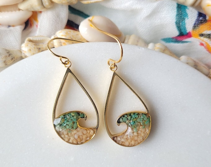 Japanese Handmade Earrings Women's Ocean Style