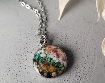 Lake Tahoe Sand, Stainless Steel Necklace