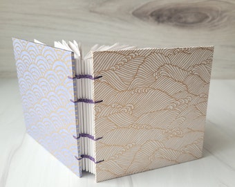 Chiyogami Cover Journal, Unlined Pages, Handmade