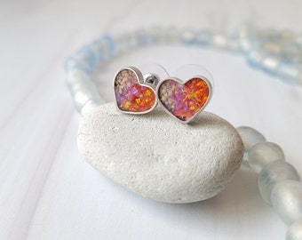 Okinawa Sand Heart Stud Earrings