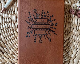 Custom Manuscript, Engraved Leather Journal, Personalized Journal, Personalized Leather Journal, Journal and Notebook, Journaling gift