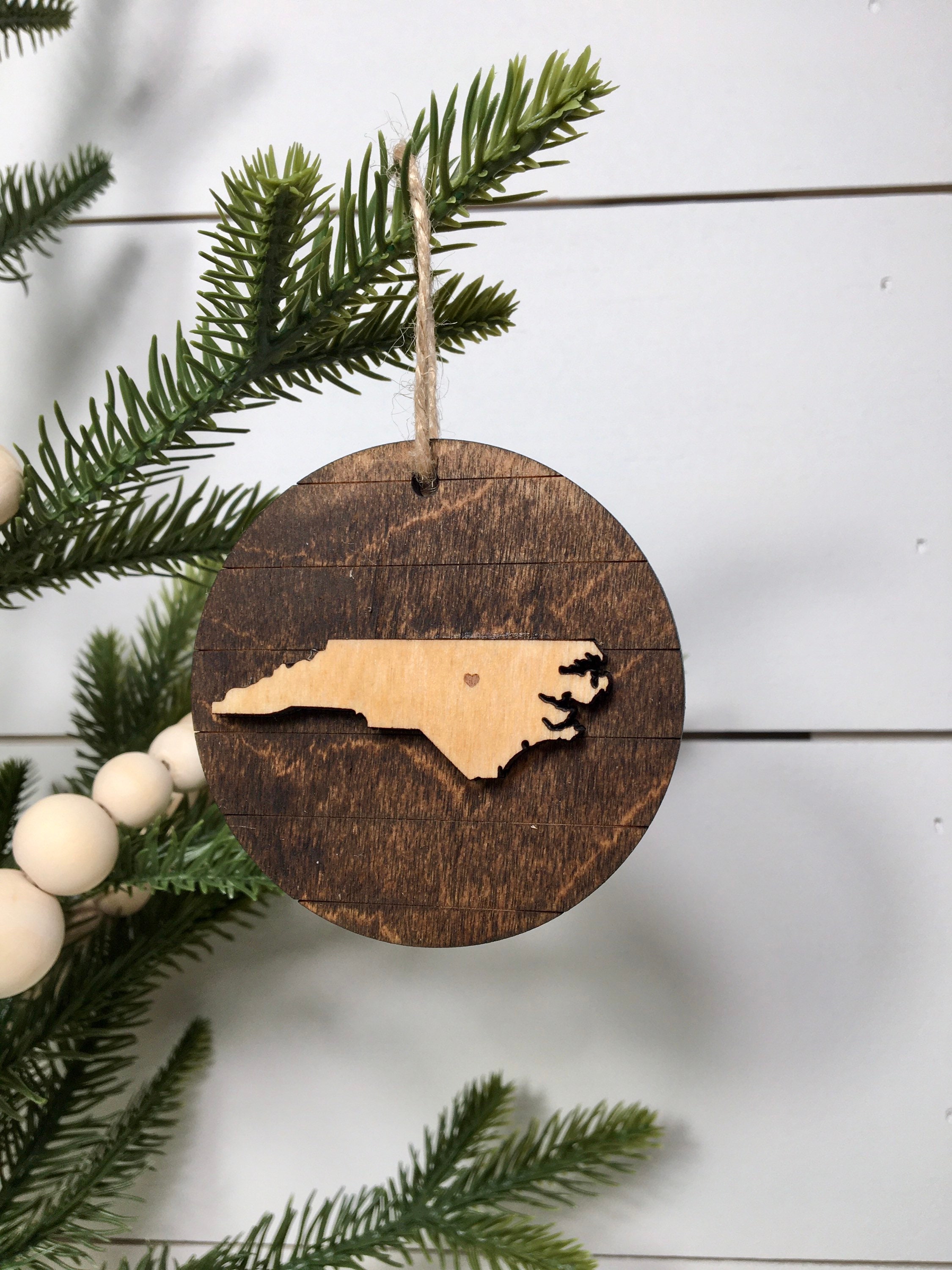 Raleigh North Carolina Christmas Ornament Wooden NC Christmas Etsy North Carolina Christmas Ornaments