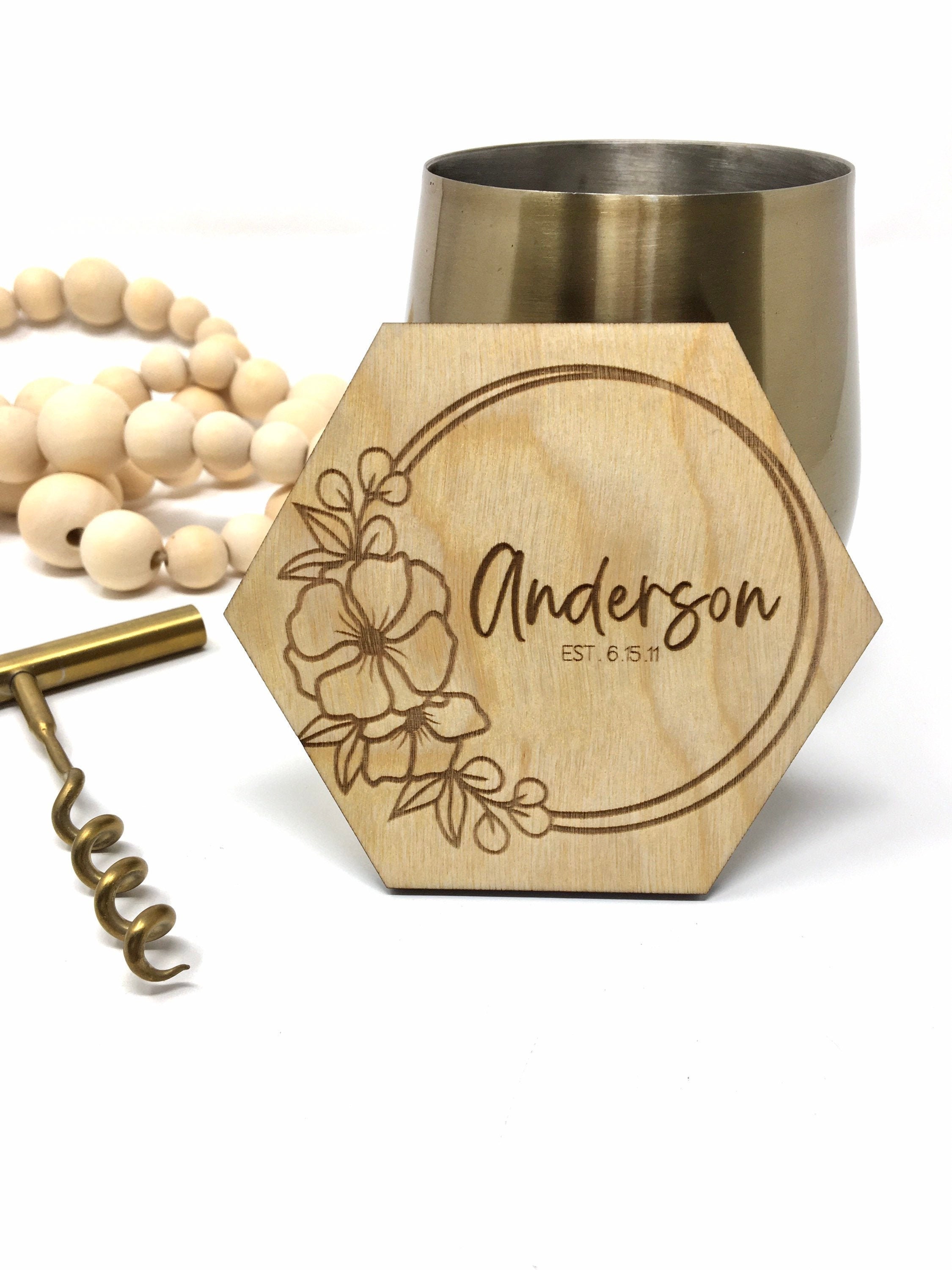 Personalized Wooden Coasters Custom Bulk Wedding Favors Etsy