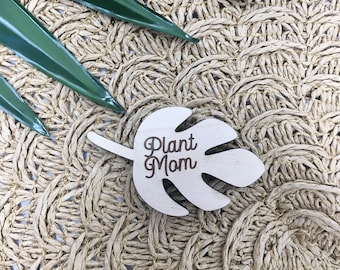 Monstera Plant Mom Magnets, Funny Houseplant Magnet, Plant Lover Magnet, Plant Housewarming Gift, Monstera magnet Decor, Mother's day gift