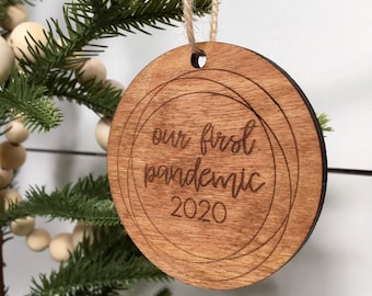 2020 Pandemic Christmas Ornament | Funny Maple Plywood Gift