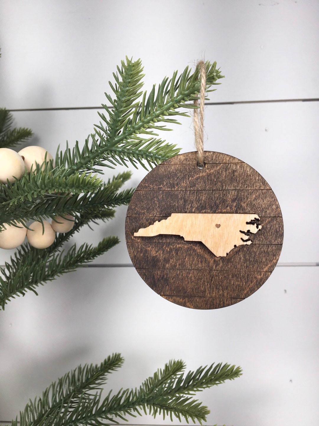 Raleigh North Carolina Christmas Ornament Wooden NC Christmas Ornament North Carolina Christmas Ornaments